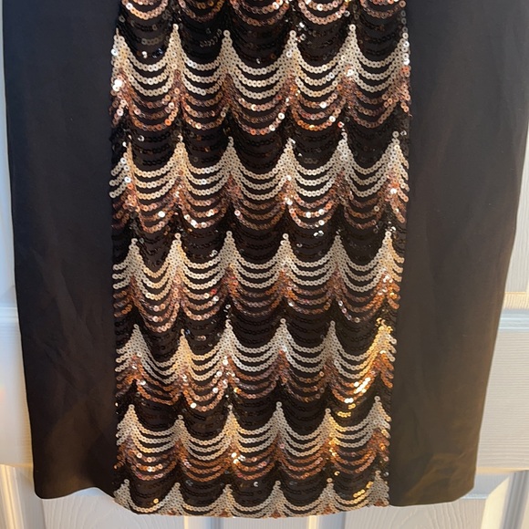 Connected Apparel 14p black sequined dress NWT - Picture 3 of 4